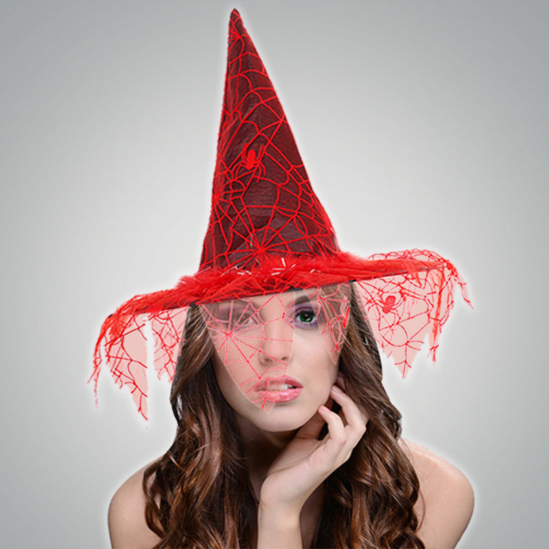 Mesh Witch Halloween Costume Hat
